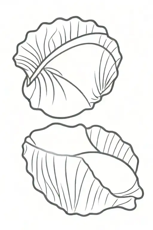 sea shell tattoo design idea