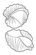 sea shell tattoo design idea