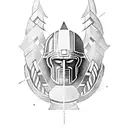 spartan with a shield and speer tattoo design idea