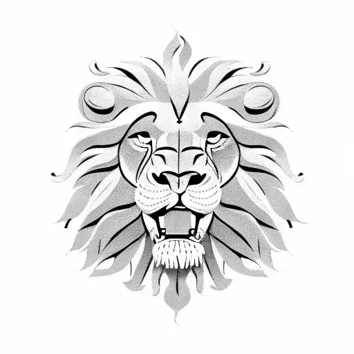 Indian Cheif Lion Head tattoo design idea