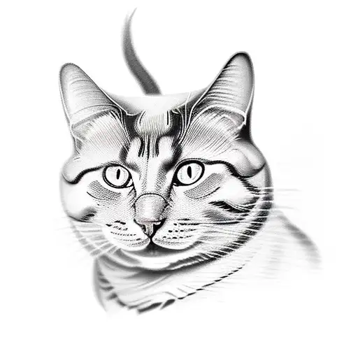 fat cat  tattoo design idea