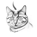 fat cat  tattoo design idea