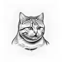 fat cat  tattoo design idea