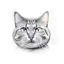 fat cat  tattoo design idea