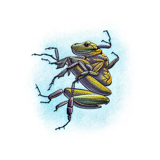 Scorpion and the frog tattoo design idea