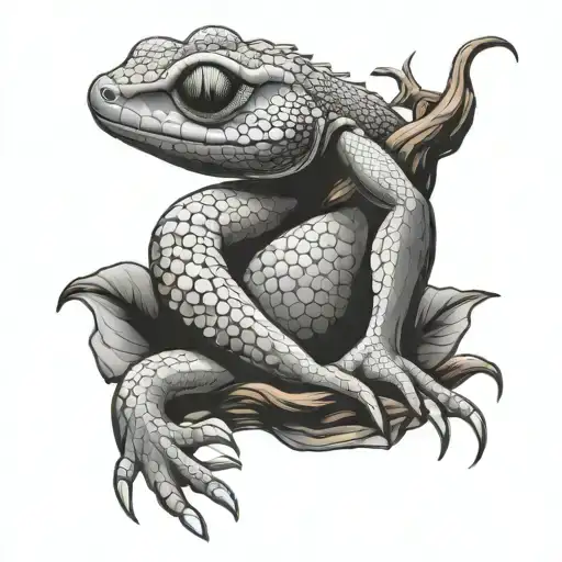 gecko tattoo design idea