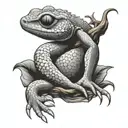 gecko tattoo design idea