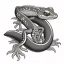 gecko tattoo design idea