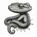 gecko tattoo design idea