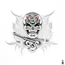 dancing skeletons tattoo design idea