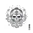 dancing skeletons tattoo design idea