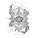 modern traditional flash tattoo design idea