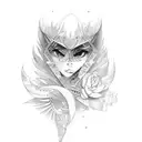 two words "Amelia Nadia" tattoo design idea