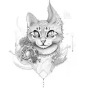 two words "Amelia Nadia" tattoo design idea