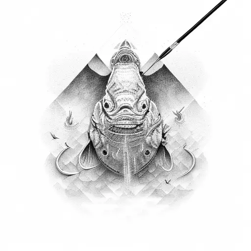 fisherman tattoo design idea