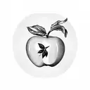 bitten apple made out of dollars tattoo design idea