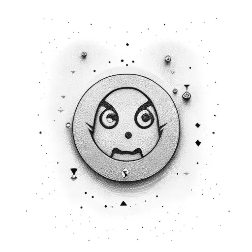 glitter emoji  tattoo design idea