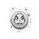 glitter emoji  tattoo design idea