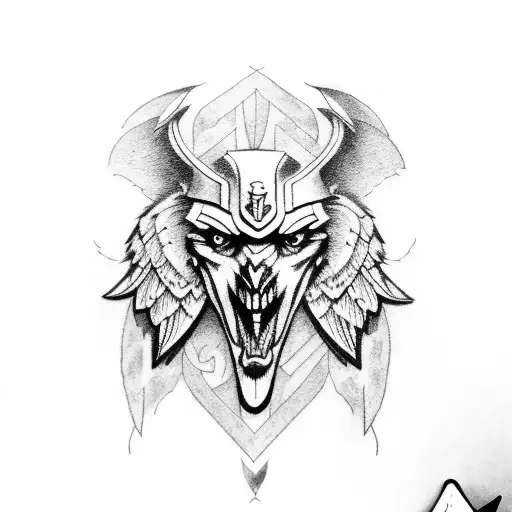 Odin and his ravens tattoo design idea