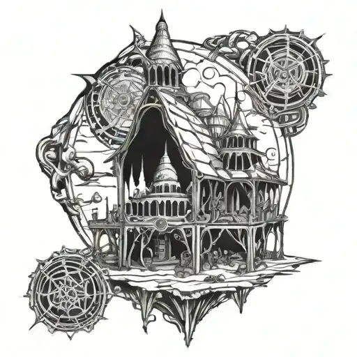Black rock city burning man tattoo design idea