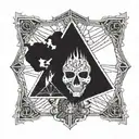 Burning man festival tattoo design idea