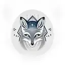 Moonlight above a Torii Gate with a fox underneath tattoo design idea