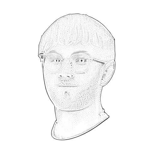 a man with glasses and a yellow beanie tattoo design idea