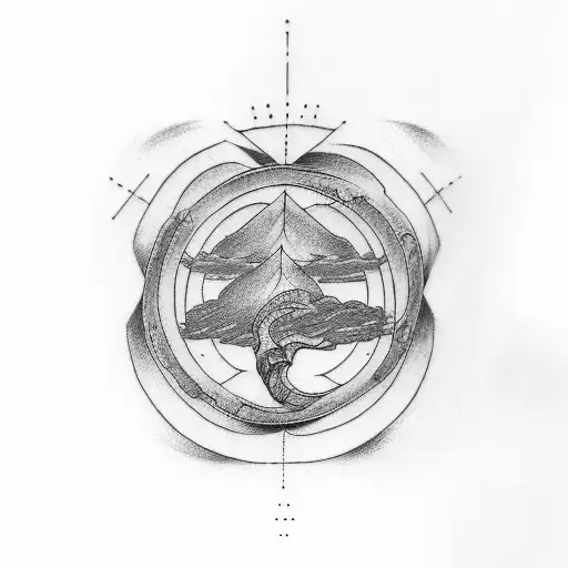 I want a drawing for the whole forearm the representation of the fable of the hero's journey with inspirations and refer tattoo design idea