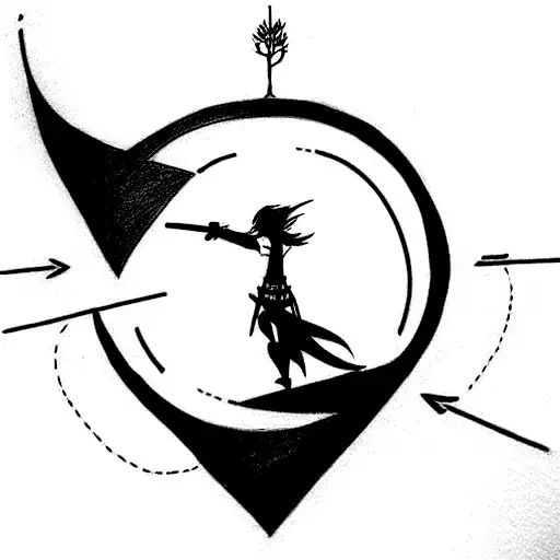 I want a drawing for the whole forearm the representation of the fable of the hero's journey with inspirations and refer tattoo design idea