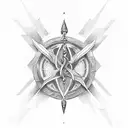 Trident, golden ratio tattoo design idea