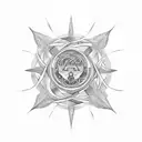 Trident, golden ratio tattoo design idea