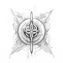 Trident, golden ratio tattoo design idea