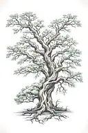 live oak tree  tattoo design idea