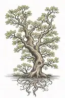 live oak tree  tattoo design idea