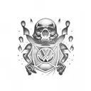 combi volkswagen tattoo design idea