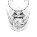 Eel and alchemy tattoo design idea