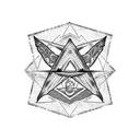 Eel and bermuda triangle tattoo design idea