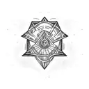 Eel and bermuda triangle tattoo design idea