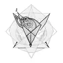 Eel and bermuda triangle tattoo design idea