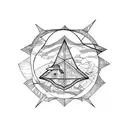 Eel and bermuda triangle tattoo design idea