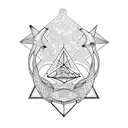 Eel and bermuda triangle tattoo design idea