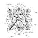 Eel and bermuda triangle tattoo design idea