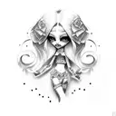 bratz doll tattoo design idea