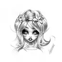 bratz doll tattoo design idea