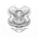 Ethernet cable transforming into a snake tattoo design idea