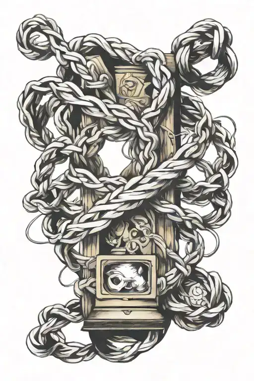book dystopia knots dark tattoo design idea