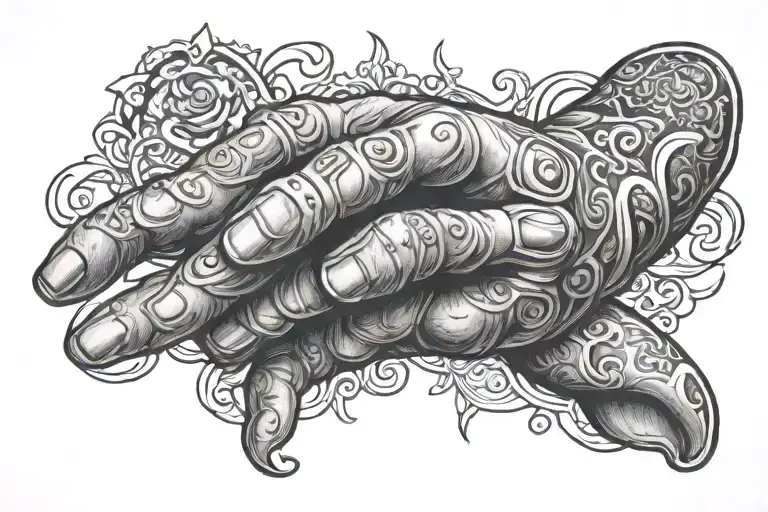 hand of michelangelo tattoo design idea