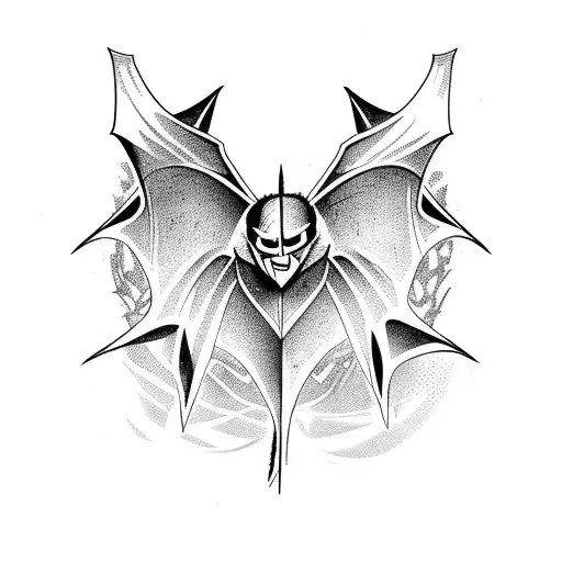 bat between broken hearts and frozen roses M M M tattoo design idea