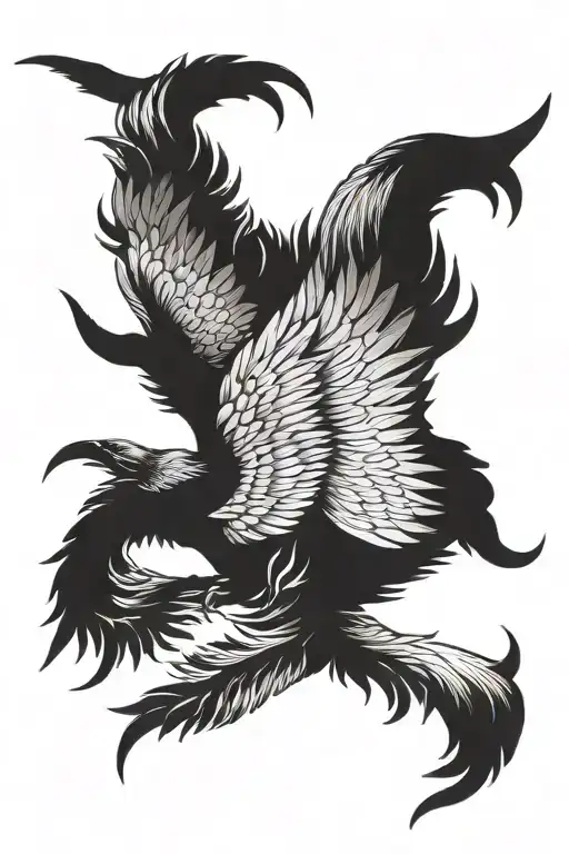 back tattoo with vertebrae straight down the spine with large expandable feathered wings tattoo design idea