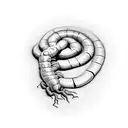 scary realistic centipede tattoo design idea